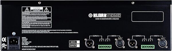Klark Teknik DN370 Dual 30-Band Graphic Equalizer, Action Position Back