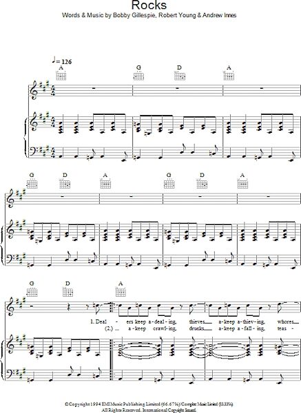 Rocks - Piano/Vocal/Guitar, New, Main
