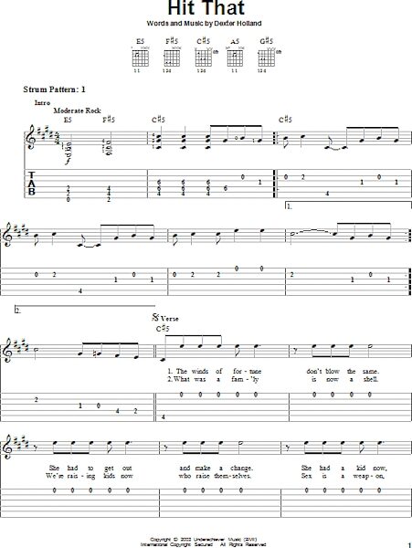 Hit That - Easy Guitar with TAB, New, Main