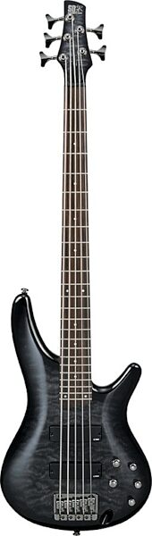 Ibanez SR405QM Electric Bass (5-String), Transparent Gray Burst