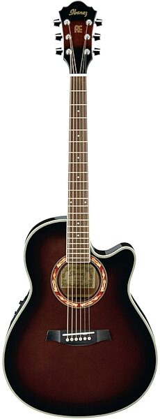 Ibanez AEF18E AEF Cutaway Acoustic-Electric Guitar, Dark Violin Sunburst