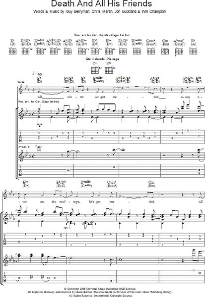 Death And All His Friends - Guitar TAB, New, Main