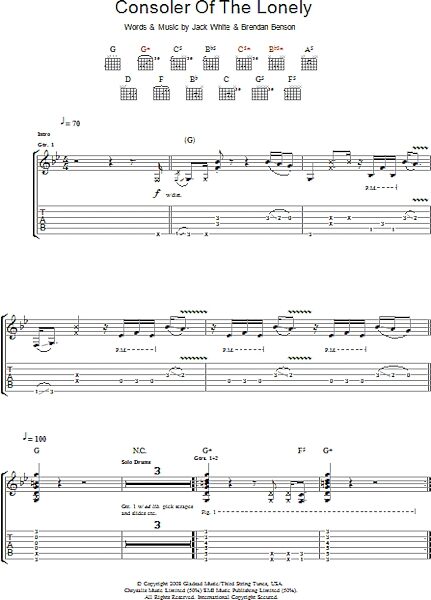 Consoler Of The Lonely - Guitar TAB, New, Main