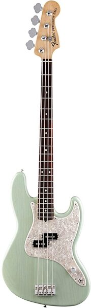Fender Mark Hoppus Electric Bass (with Gig Bag), Surf Green Transparent