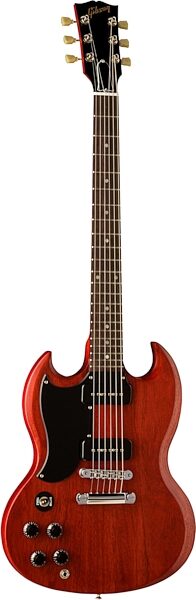 Gibson Left-Handed 1960s Tribute SG Special Left-Handed Electric Guitar with Gig Bag, Worn Cherry