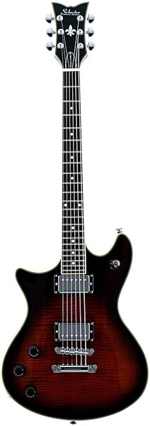 Schecter Tempest Standard Left-Handed Electric Guitar, Dark Brown Sunburst