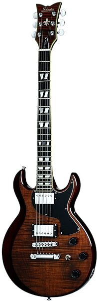 Schecter S1 Custom Electric Guitar, Transparent Amber