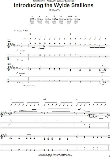 Introducing The Wylde Stallions - Guitar TAB, New, Main