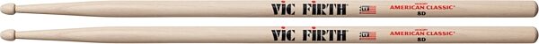 Vic Firth American Classic 8D Wood Drumsticks, New, Action Position Back