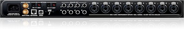 MOTU 8pre-es Thunderbolt and USB Audio Interface, Main Back