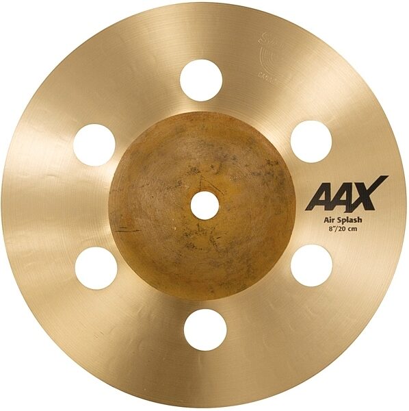 Sabian AAX Air Splash Cymbal, Traditional, 8 inch, Angled Front