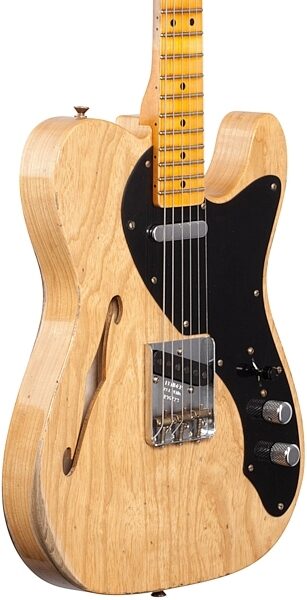 Fender Custom Shop Limited Edition Blackguard Telecaster Thinline Electric Guitar (with Case), Full Left Front