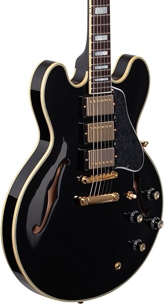 Gibson Limited Edition ES-355 Black Beauty Electric Guitar (with Case), Full Left Front