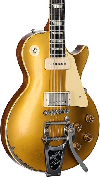 Gibson Custom Sergio Vallin '55 Les Paul Goldtop Electric Guitar (with Case), Full Left Front