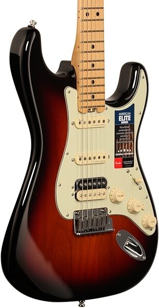 Fender American Elite Stratocaster HSS Shawbucker Electric Guitar (with Case), Full Left Front