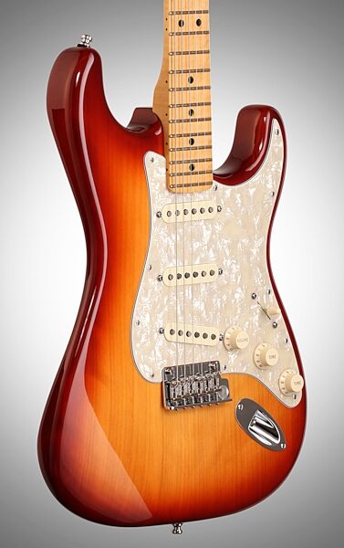 Fender Select Port Orford Cedar Stratocaster Electric Guitar (with Case), Full Left Front