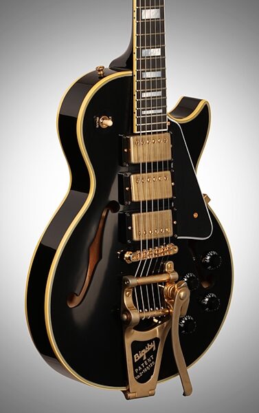 Gibson Limited Edition ES Les Paul Custom Black Beauty 3-Pickup VOS Electric Guitar with Bigsby (with Case), Full Left Front