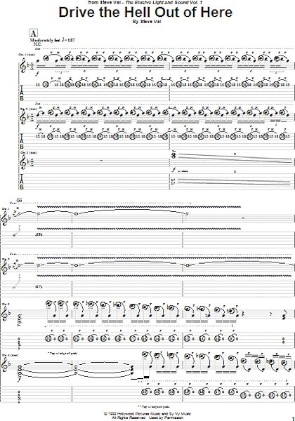 Drive The Hell Out Of Here - Guitar TAB, New, Main