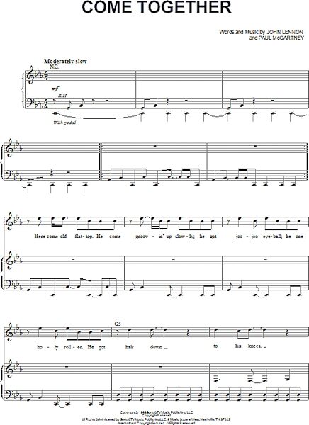 Come Together - Piano Vocal, New, Main