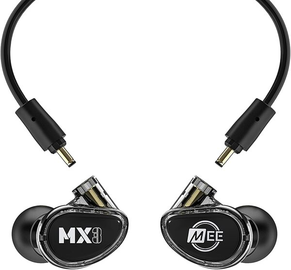 MEE Audio MX3 PRO In-Ear Monitors, Black, Action Position Back