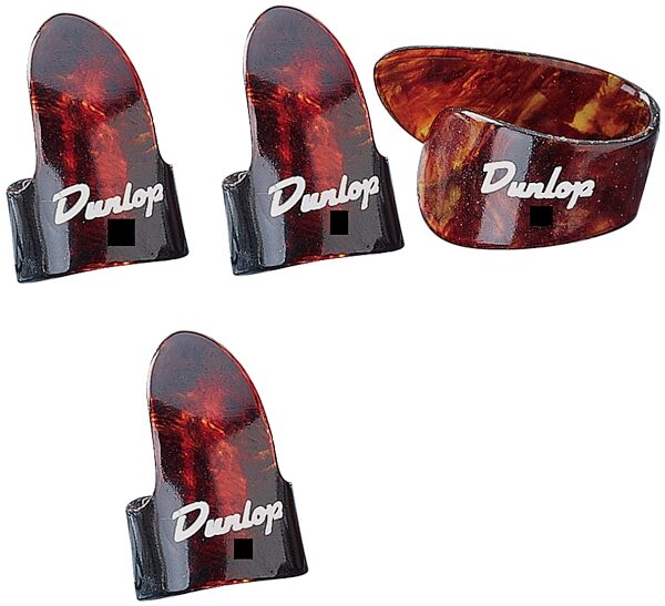 Dunlop 9010TP 3 Fingerpicks and 1 Thumbpick Pack, Medium, Main