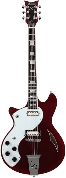 Schecter TSH-1 Left-Handed Electric Guitar, Metallic Red Reverse Burst