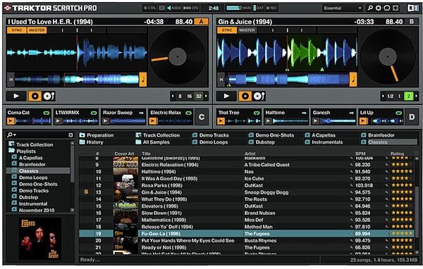 Native Instruments Traktor Scratch Pro 2 DJ System, Screenshot