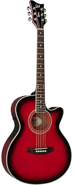 ESP LTD AC5E Xtone Acoustic-Electric Guitar, See-Thru Red Sunburst