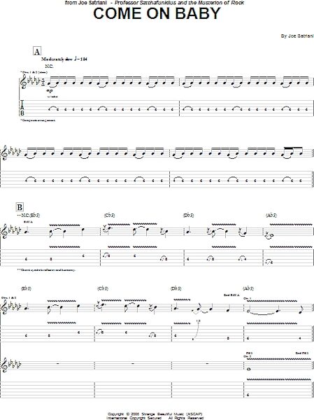 Come On Baby - Guitar TAB, New, Main
