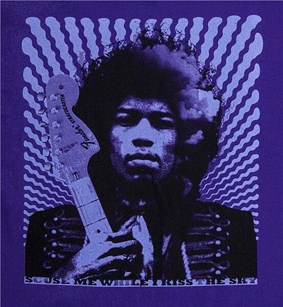 Fender Hendrix Kiss the Sky T-Shirt, Artwork