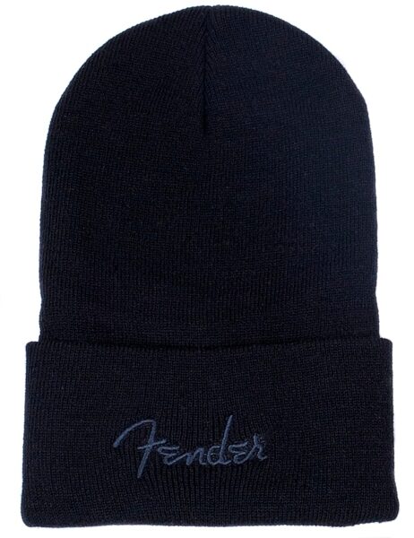 Fender Watchcap Knit Logo Beanie, Black