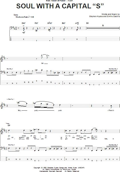 Soul With A Capital "S" - Bass Tab, New, Main