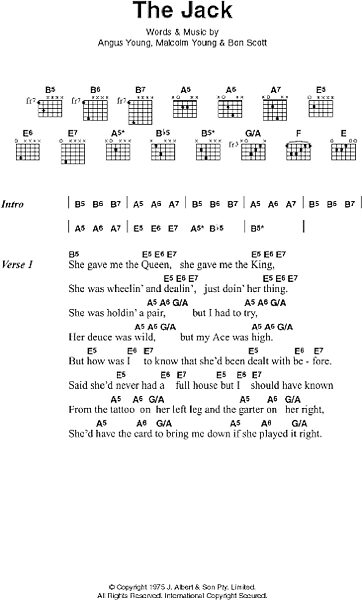 The Jack - Guitar Chords/Lyrics, New, Main