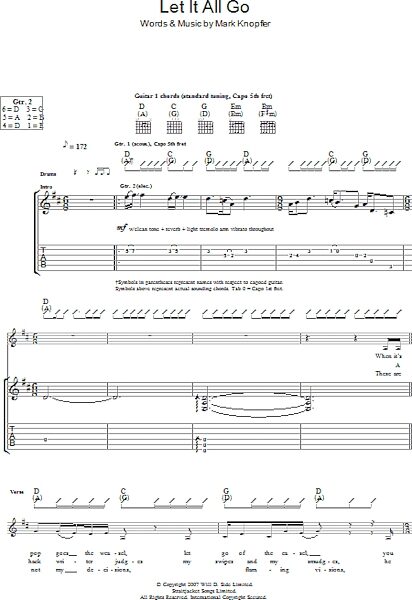 Let It All Go - Guitar TAB, New, Main