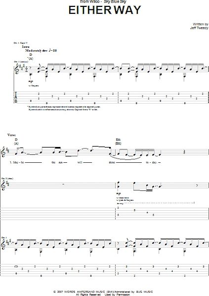 Either Way - Guitar TAB, New, Main