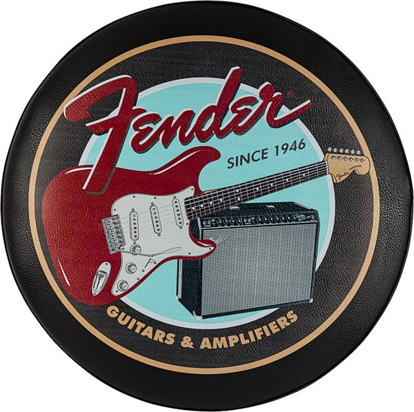Fender Guitars and Amps Pick Pouch Barstool, Black, Action Position Back