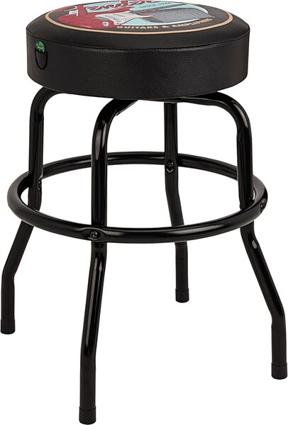 Fender Guitars and Amps Pick Pouch Barstool, Black, Action Position Back