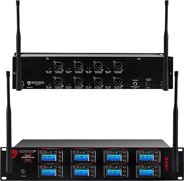 Nady 8W-1KU HM-10 Octo 1000-Channel UHF Wireless Headset Microphone System, Action Position Back