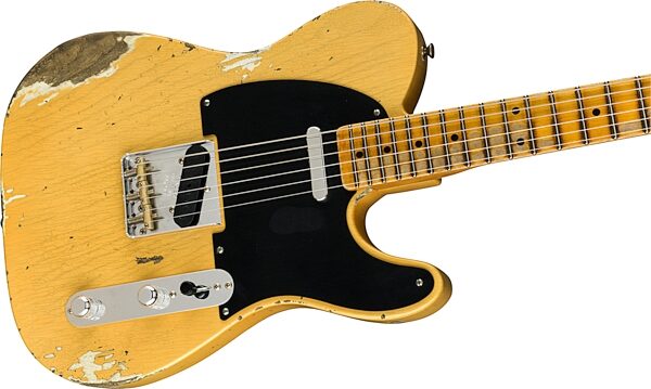 Fender Custom Shop 1952 Heavy Relic Telecaster Electric Guitar, with Maple Fingerboard (with Case), Action Position Back