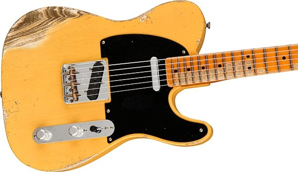 Fender Custom Shop Limited Edition 70th Anniversary Broadcaster Heavy Relic Electric Guitar (with Case), Action Position Back