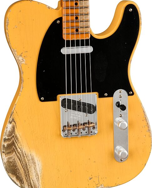 Fender Custom Shop Limited Edition 70th Anniversary Broadcaster Heavy Relic Electric Guitar (with Case), Action Position Back