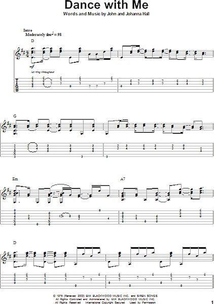 Dance With Me - Guitar Tab Play-Along, New, Main