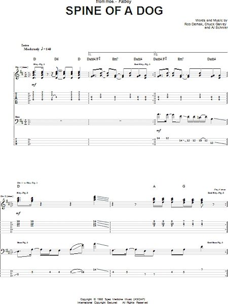 Spine Of A Dog - Guitar TAB, New, Main