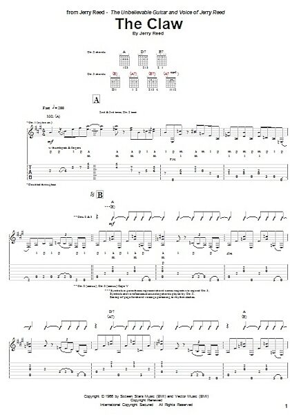 The Claw - Guitar TAB, New, Main