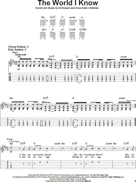 The World I Know - Easy Guitar with TAB, New, Main