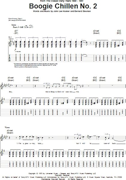 Boogie Chillen No. 2 - Guitar TAB, New, Main