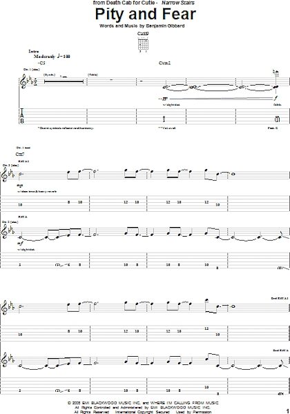 Pity And Fear - Guitar TAB, New, Main