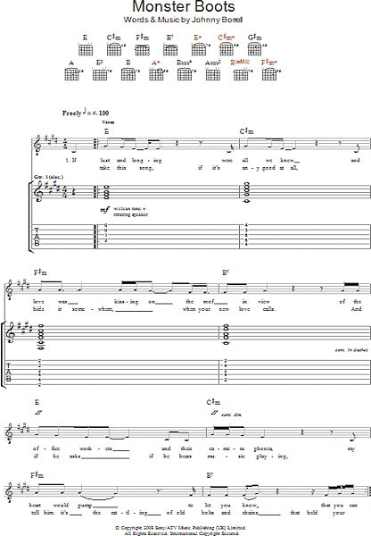 Monster Boots - Guitar TAB, New, Main