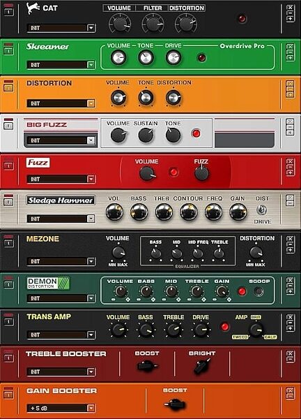 Native Instruments Guitar Rig Software Edition (Macintosh and Windows), Distortion and Overdrive Effects