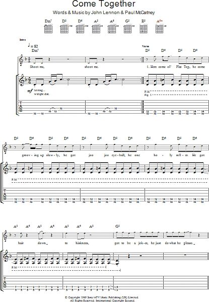 Come Together - Guitar TAB, New, Main